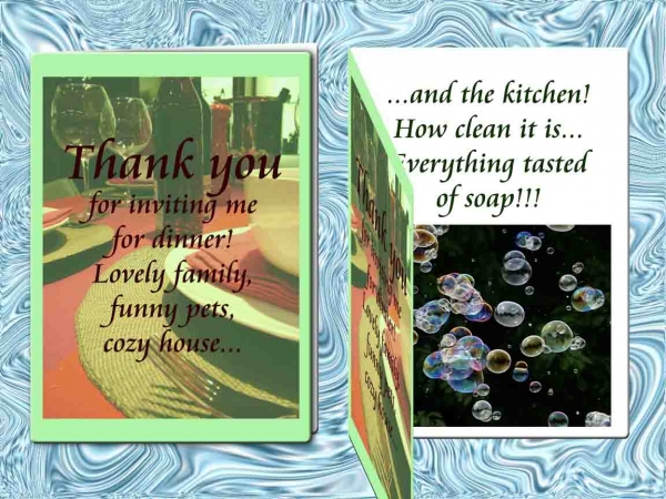 Creation of "Thank you" card: Step 9